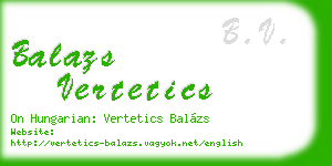 balazs vertetics business card