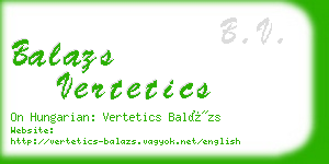 balazs vertetics business card